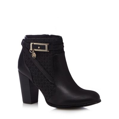 Black 'Brooke' high ankle boots